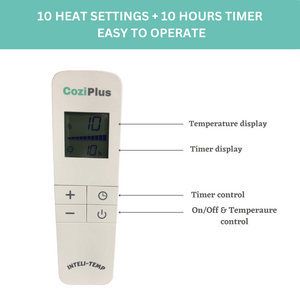 10 heat settings heated throw  Inteli Temp controller