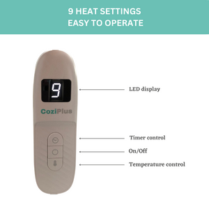 9 heat settings heated throws controller