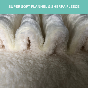 Super soft cream flannel sherpa fleece material